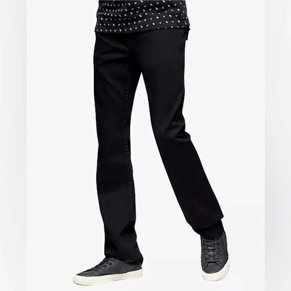 TRUE RELIGION Men's Ricky StraightJeans Back Flap Pockets Ricky W33 Black 105712